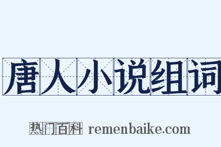 唐人小说组词是什么意思的图片